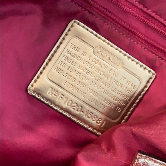 Limited Edition! Gold & Purple Poppy Coach bag! - Picture 4 of 8